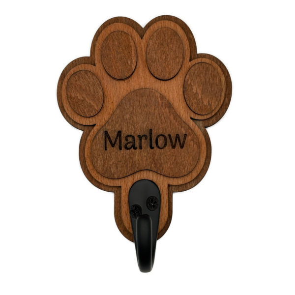 Personalised Dog Paw with Lead Hanger