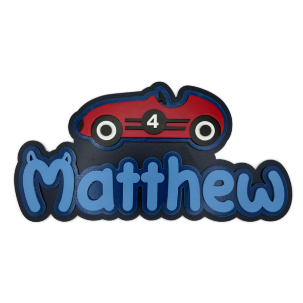 Personalised Layered Name Sign with Bespoke Shapes