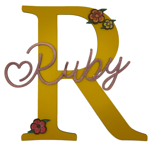 Personalised Initials Name Sign - R for Ruby