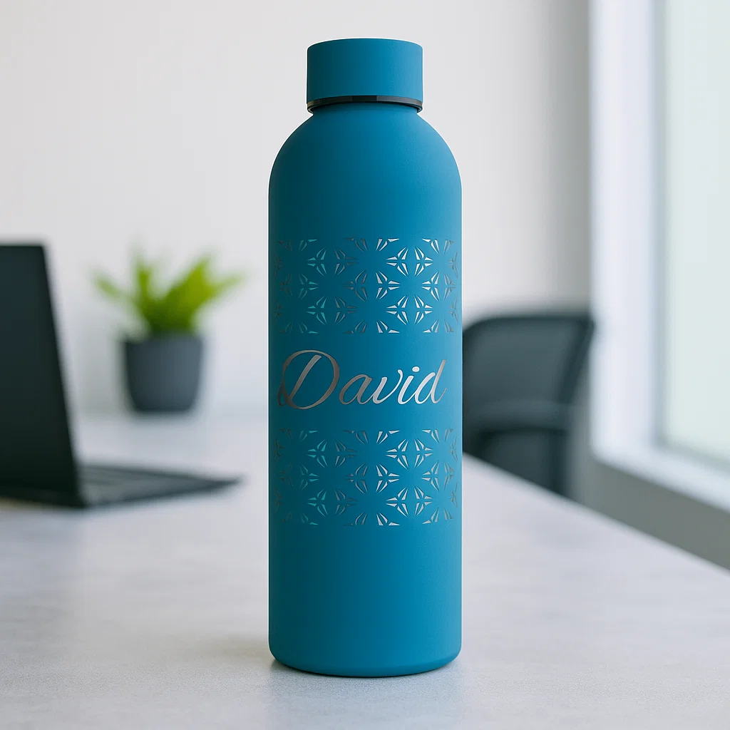 Personalised water bottle with own name