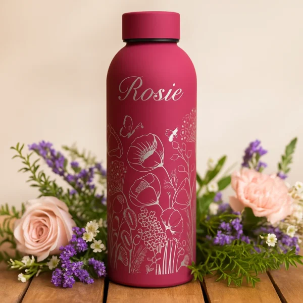 Personalised water bottle with own name