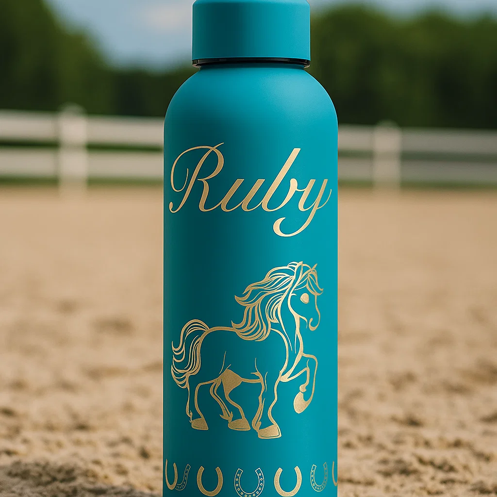 Personalised water bottle with own name