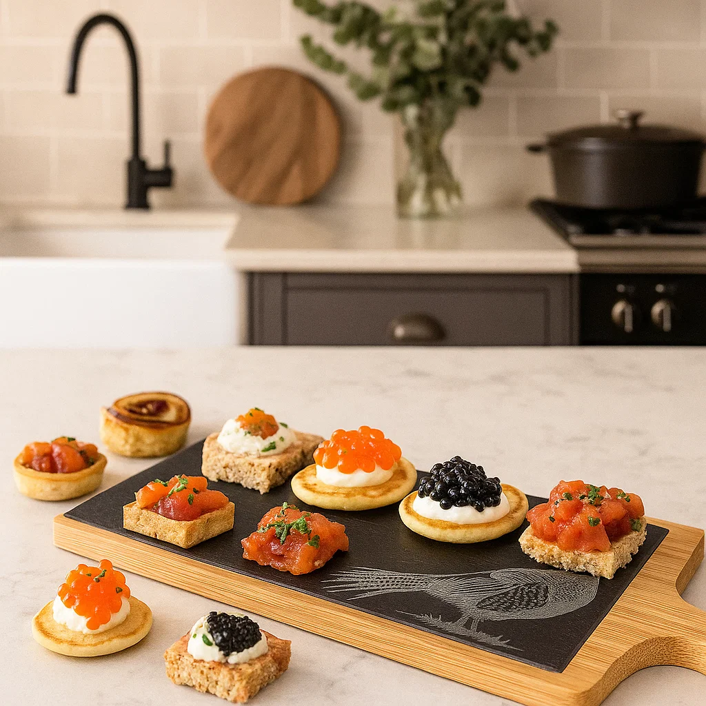 Wood and slate Charcuterie board with an engraved Pheasant. Part of the Scottish Wildlife Collection.