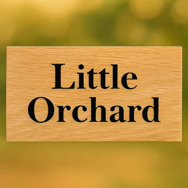 Personalised and custom oak house sign