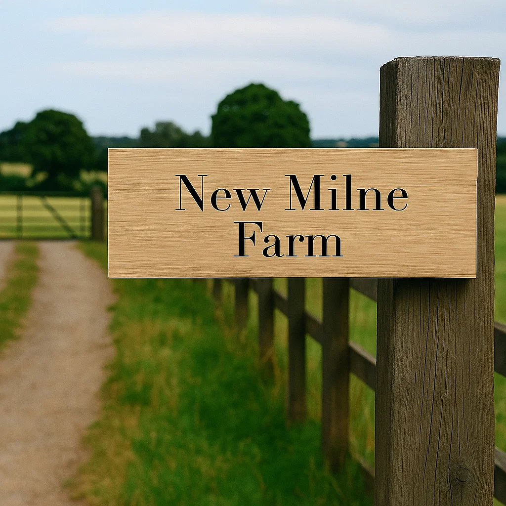 Personalised and custom oak house sign