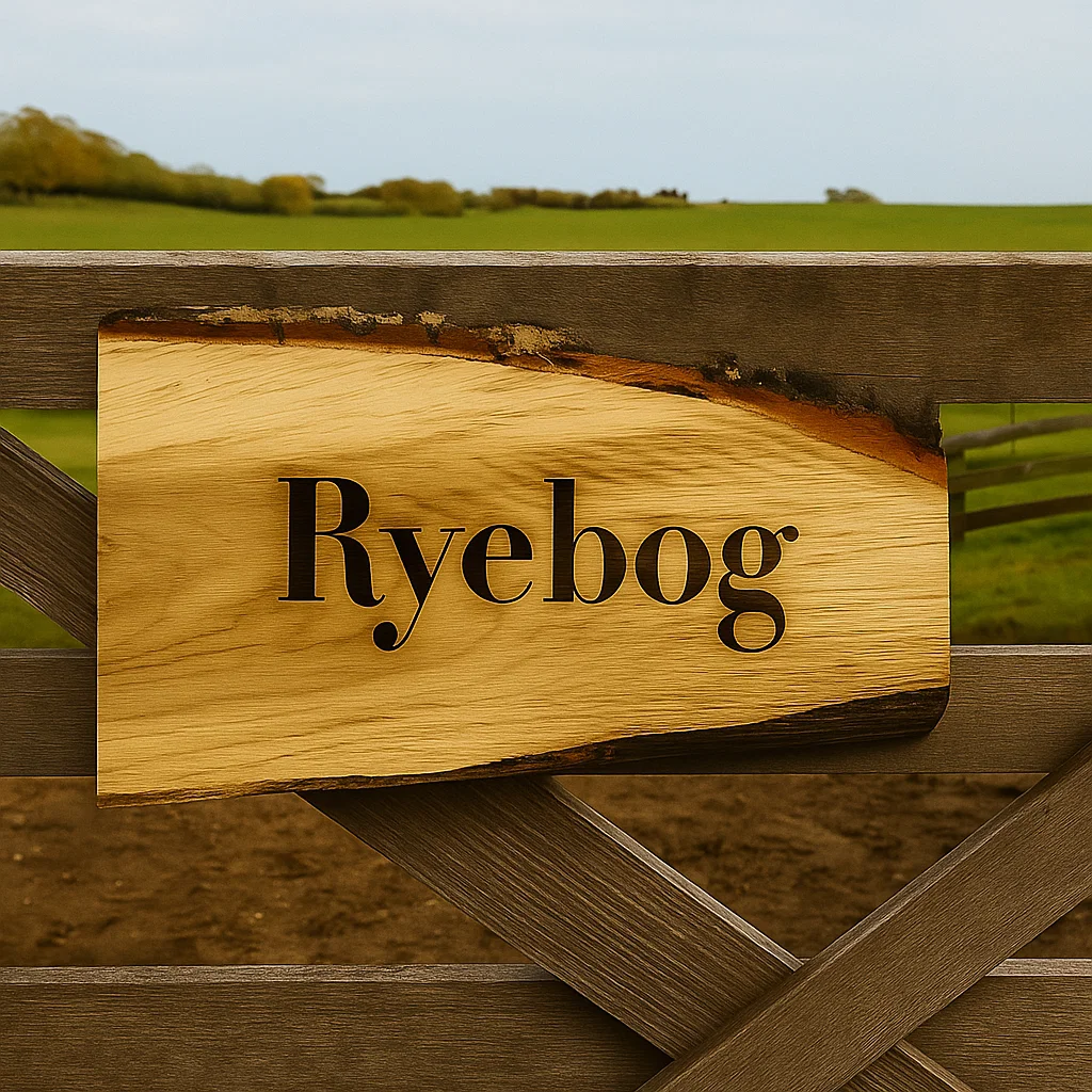 Live Edge Customisable and Personalised house sign oak