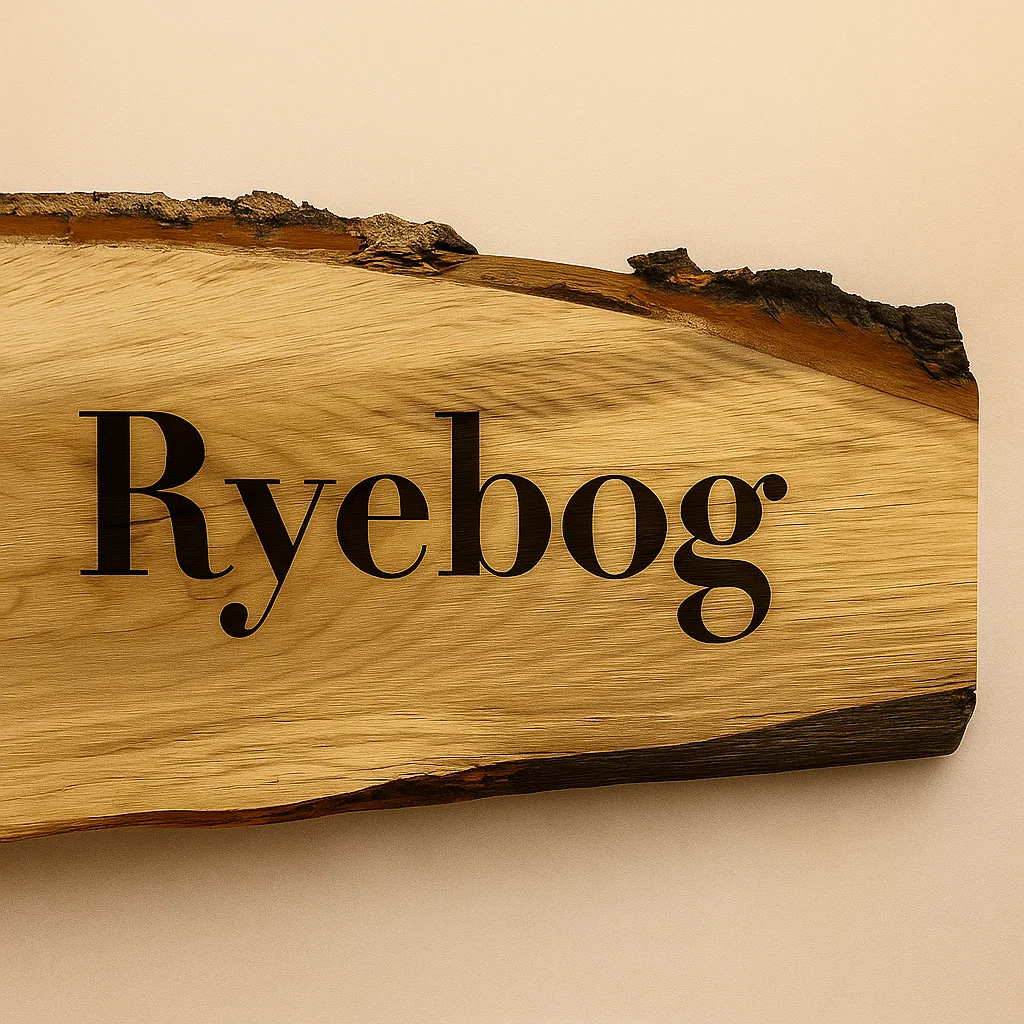 Live Edge Customisable and Personalised house sign oak