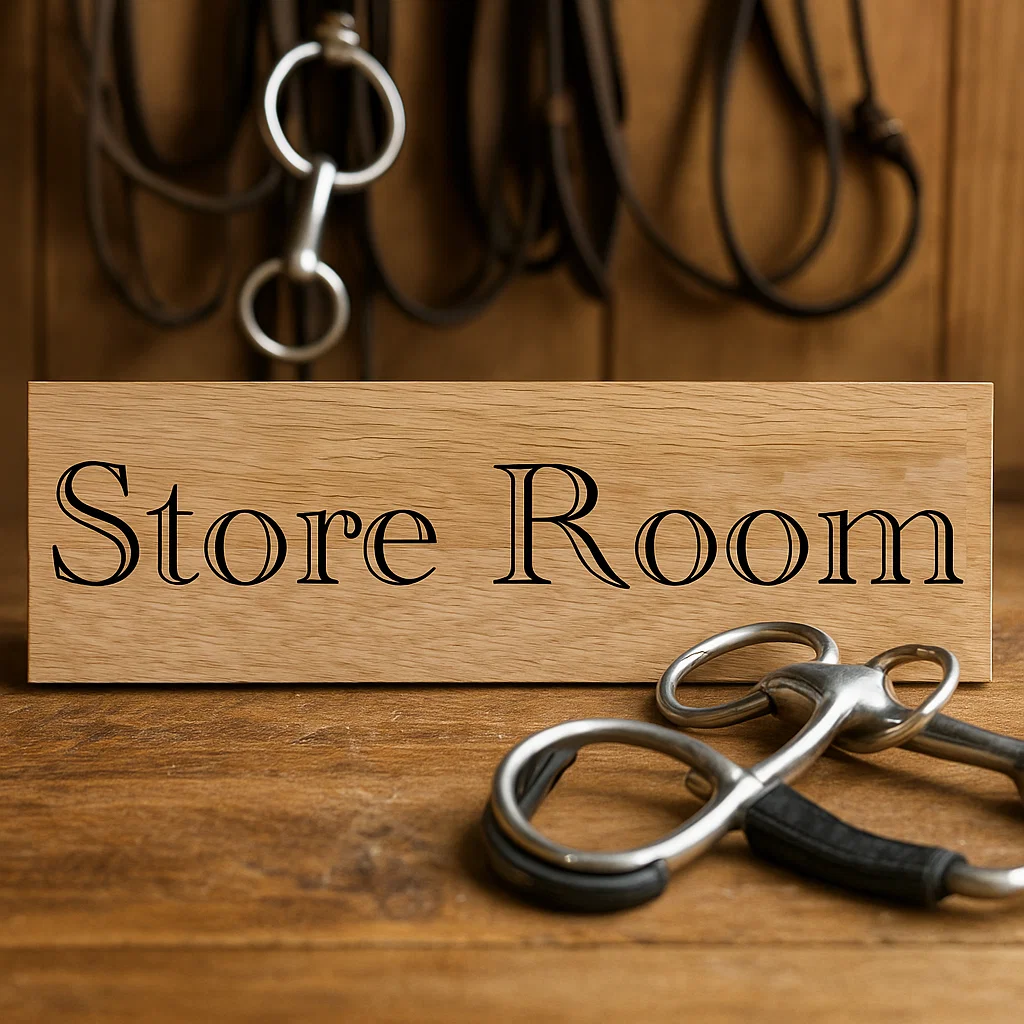 Customisable oak stable room sign