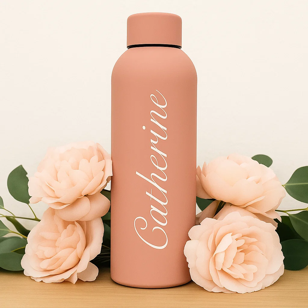 Personalised water bottle with own name