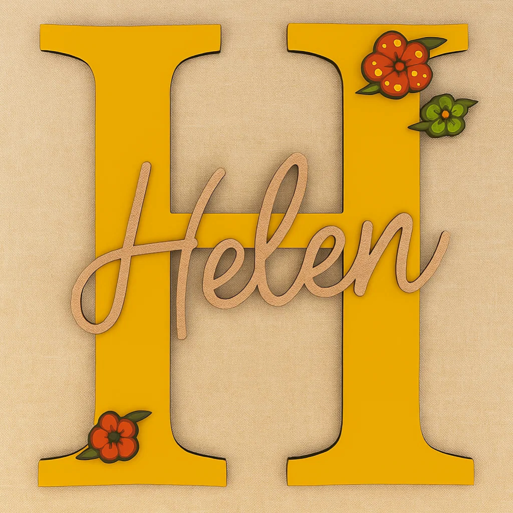 personalised initial name sign wall art