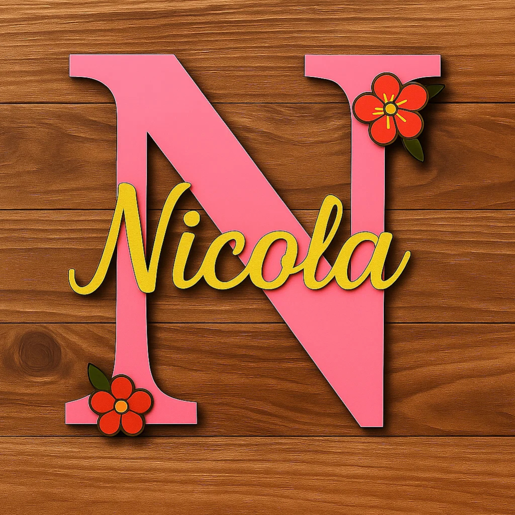 personalised initial name sign wall art
