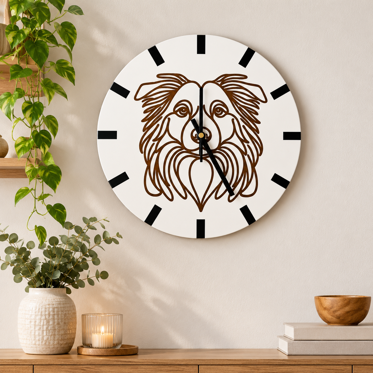 Border Collie Wall Clock - Image 2