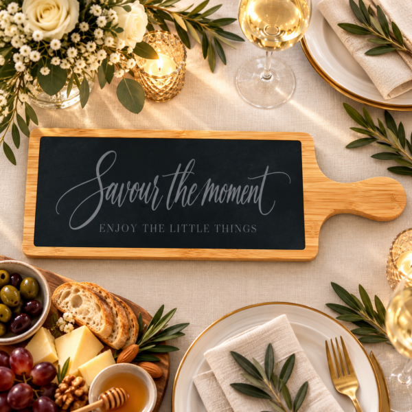 Slate and Bamboo Serving Board - Savour the Moment